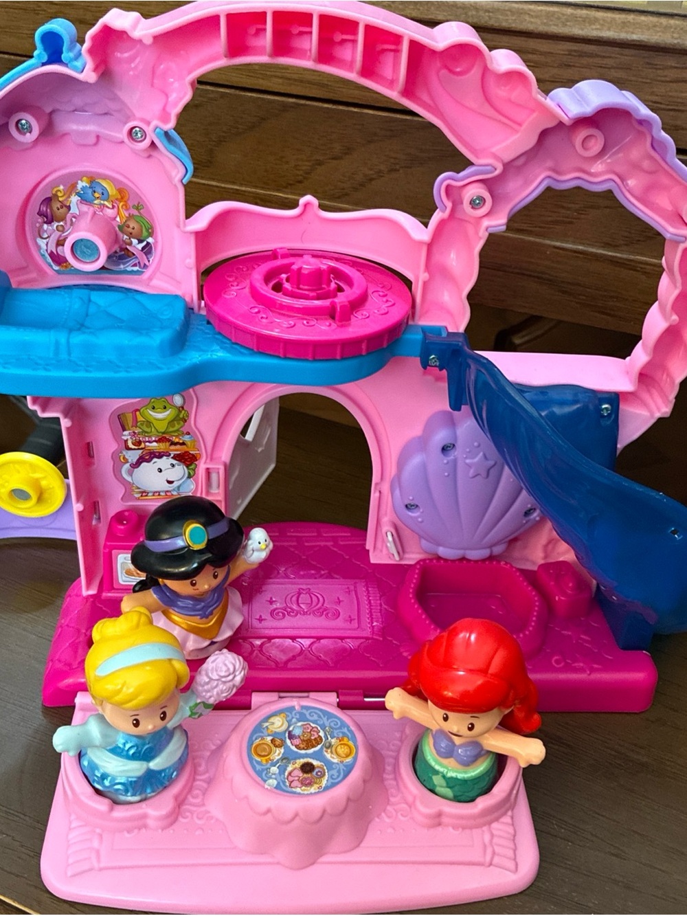 Little People Disney Princess Castle Ariel Cinderella Jasmine Play & Go Set - Picture 8 of 12
